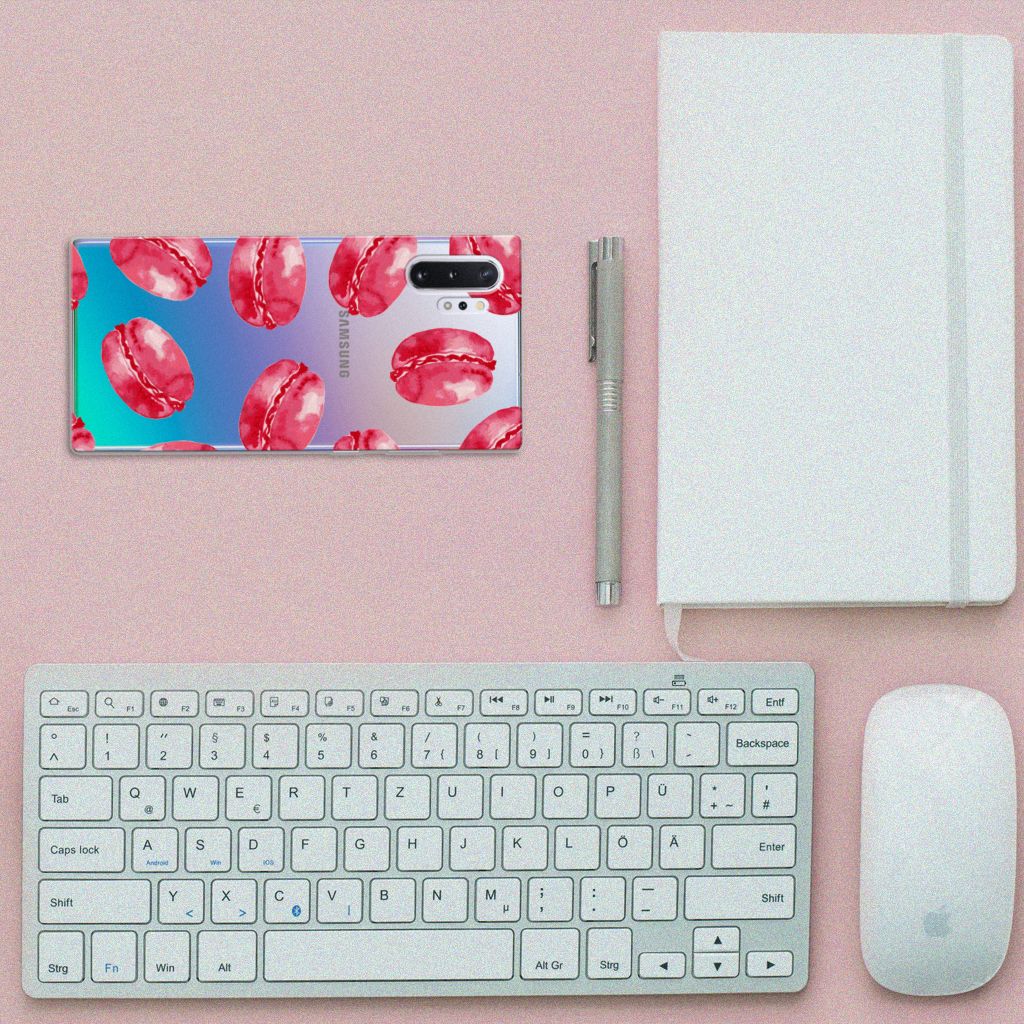Samsung Galaxy Note 10 Plus Siliconen Case Pink Macarons