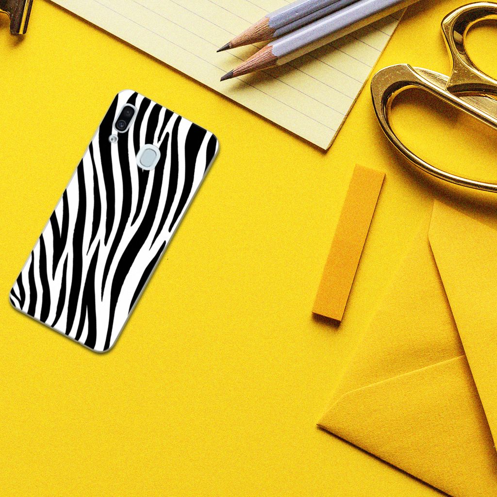 Samsung Galaxy A30 TPU Hoesje Zebra