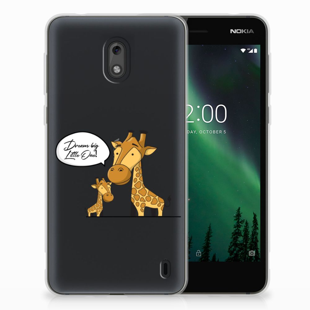 Nokia 2 Telefoonhoesje met Naam Giraffe