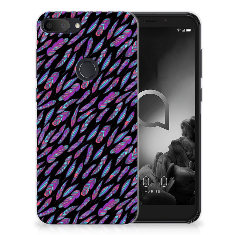 Alcatel 1S (2019) TPU bumper Feathers Color