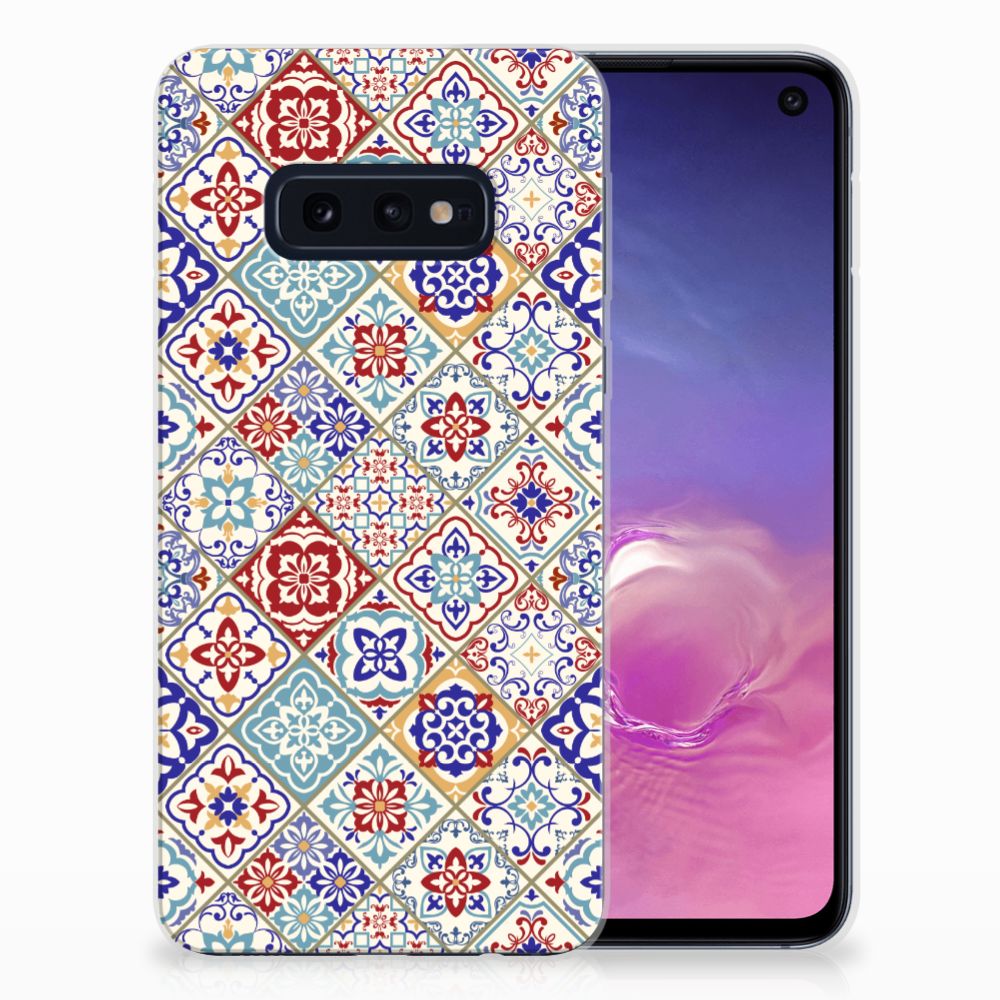 Samsung Galaxy S10e TPU Siliconen Hoesje Tiles Color