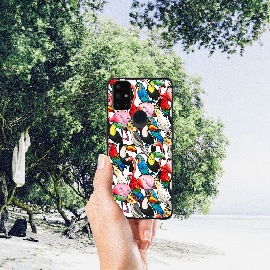 OnePlus Nord N10 5G Dierenprint Telefoonhoesje Birds B2C Telecom