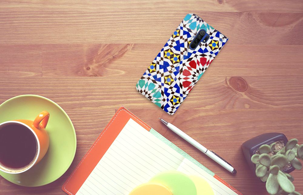 Xiaomi Redmi 9 Standcase Mozaïek - B2C Telecom
