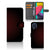 Samsung Galaxy M53 Telefoon Hoesje Geruit Rood met ruimte voor 3 pasjes en minimalistisch design.