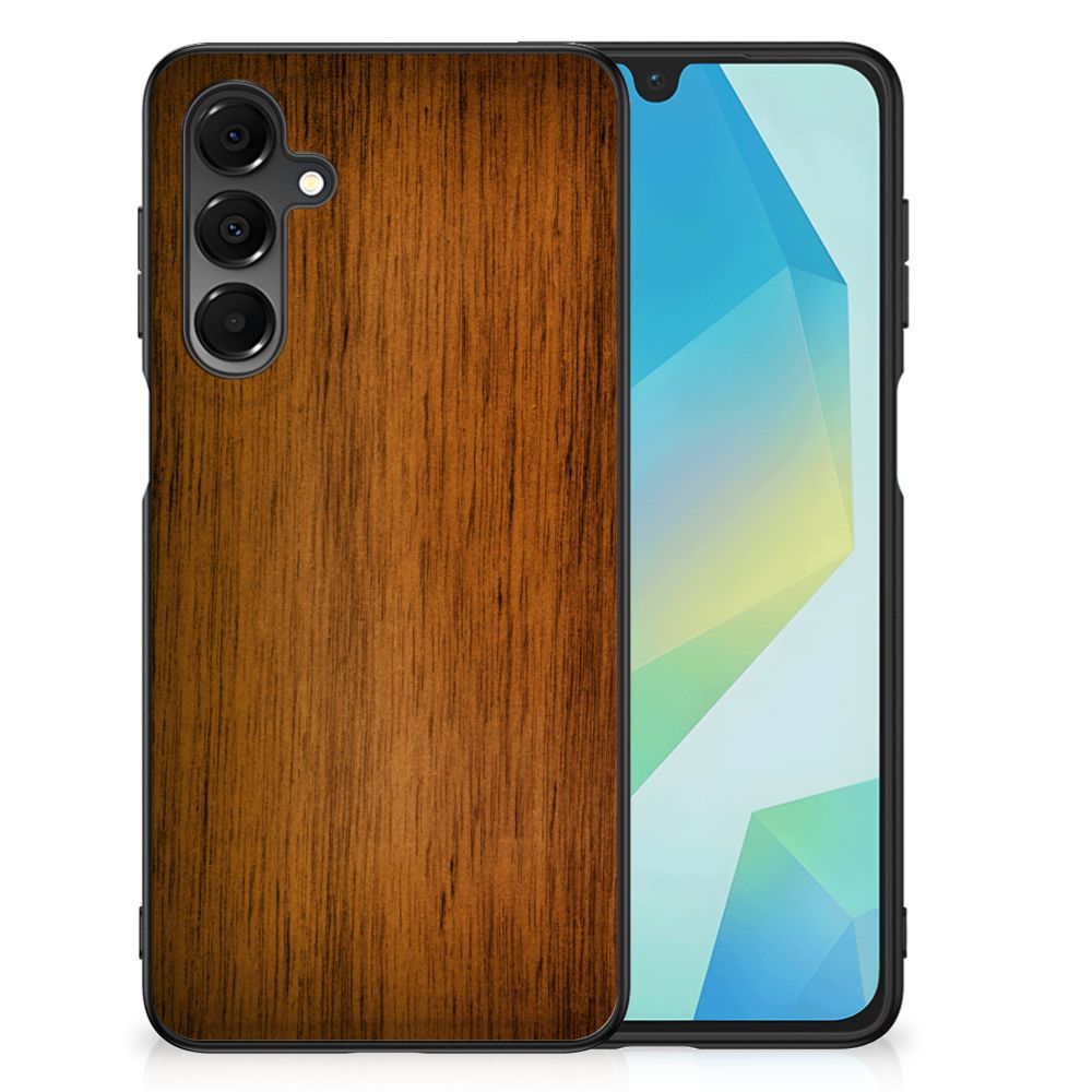 Samsung Galaxy A16 5G/4G Houten Print Telefoonhoesje Donker Hout
