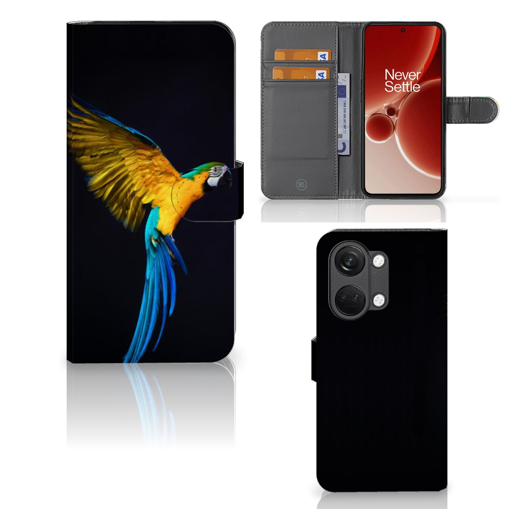 OnePlus Nord 3 Telefoonhoesje met Pasjes Papegaai