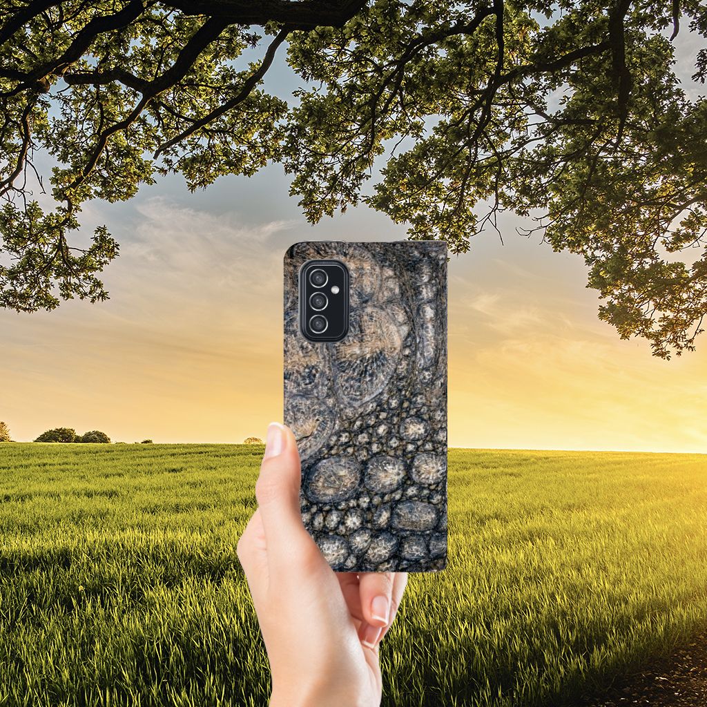 Samsung Galaxy M52 Hoesje maken Krokodillenprint - B2C Telecom