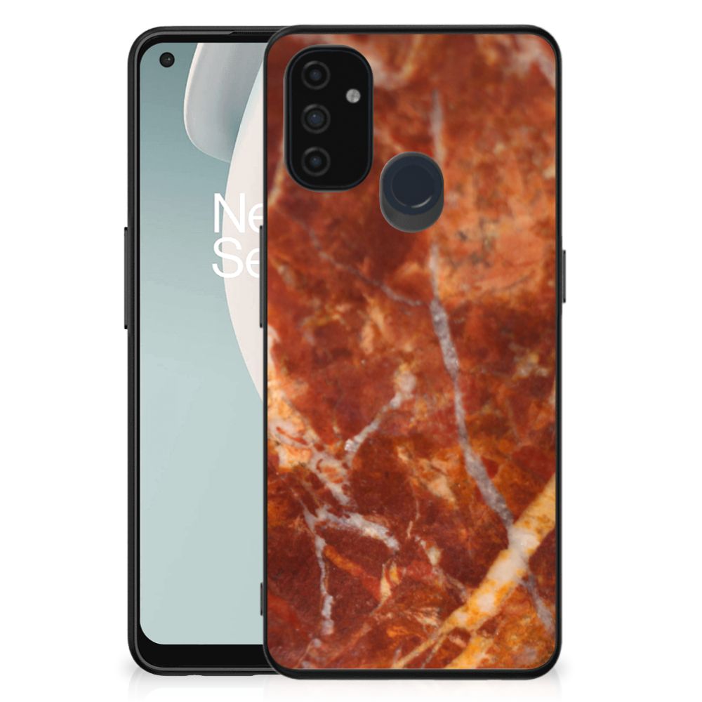 OnePlus Nord N100 Marmeren Print Telefoonhoesje Marmer Bruin B2C Telecom