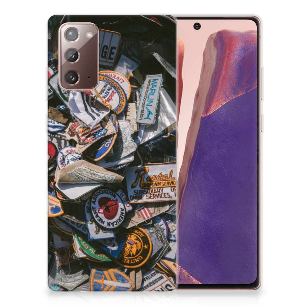 Samsung Note 20 Siliconen Hoesje met foto Badges
