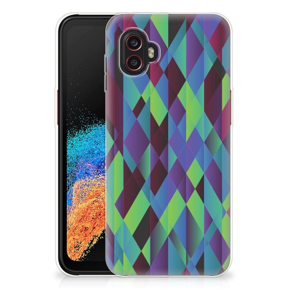 Samsung Galaxy Xcover 6 Pro TPU Hoesje Abstract Green Blue B2C Telecom