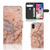 Apple iPhone X | Xs Bookcase Marmer Oranje