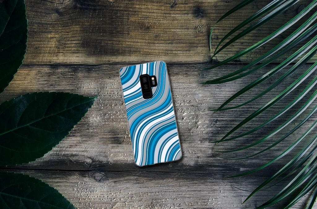 Samsung Galaxy S9 Plus TPU bumper Waves Blue