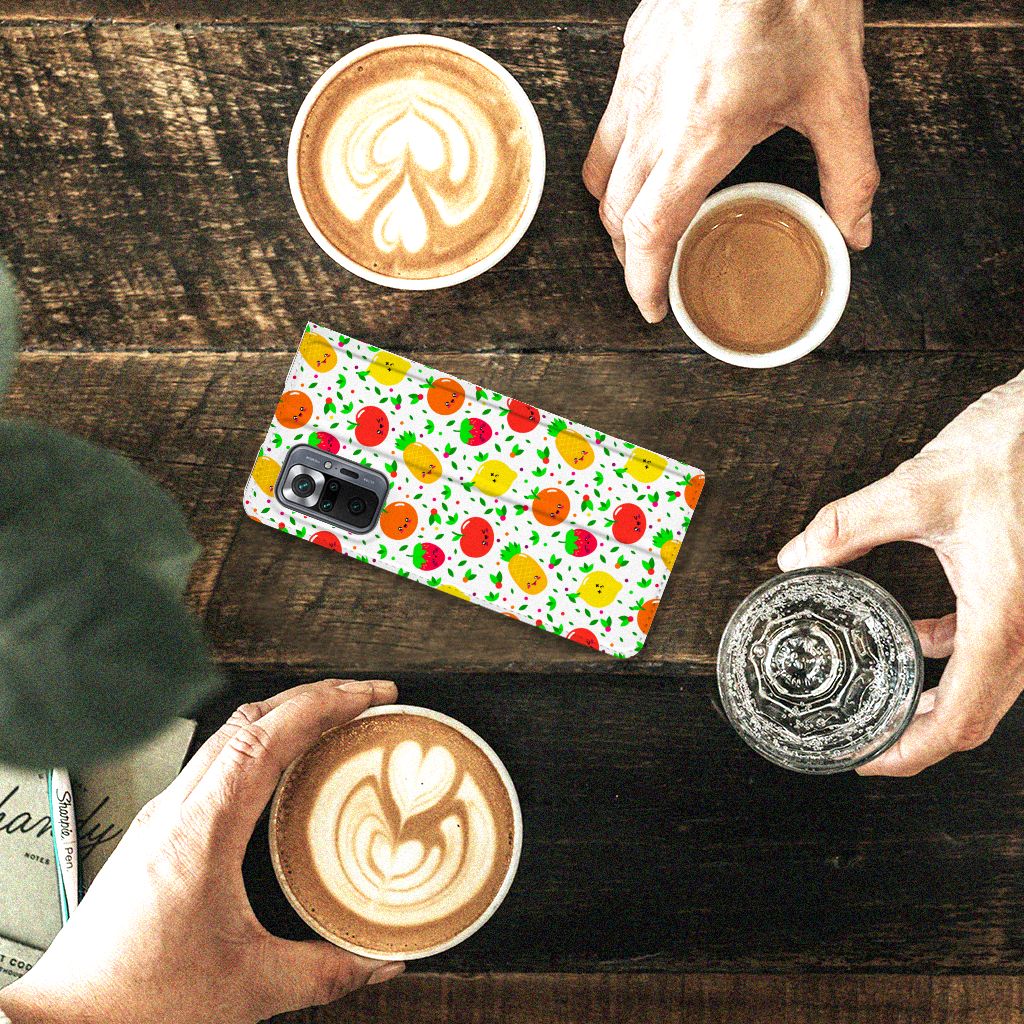 Xiaomi Redmi Note 10 Pro Flip Style Cover Fruits - B2C Telecom