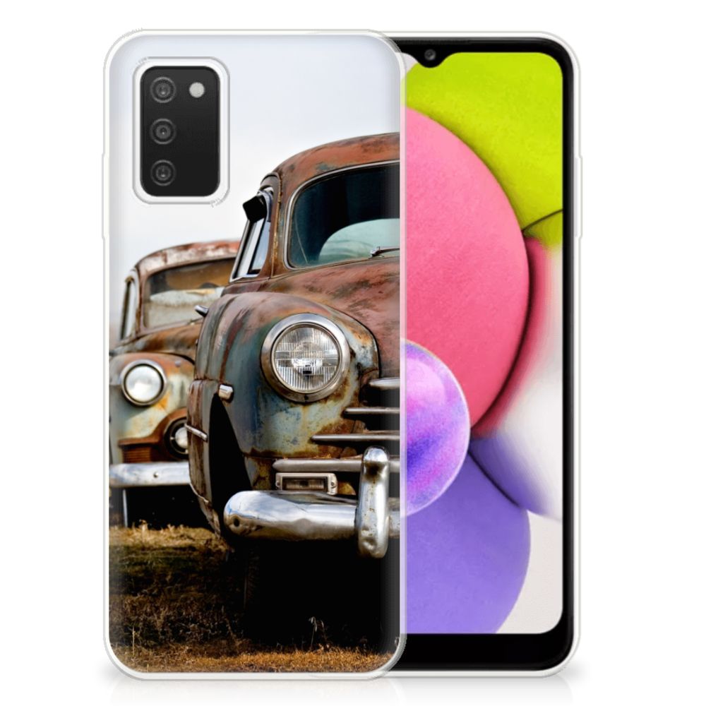 Samsung Galaxy A03S Siliconen Hoesje met foto Vintage Auto B2C Telecom