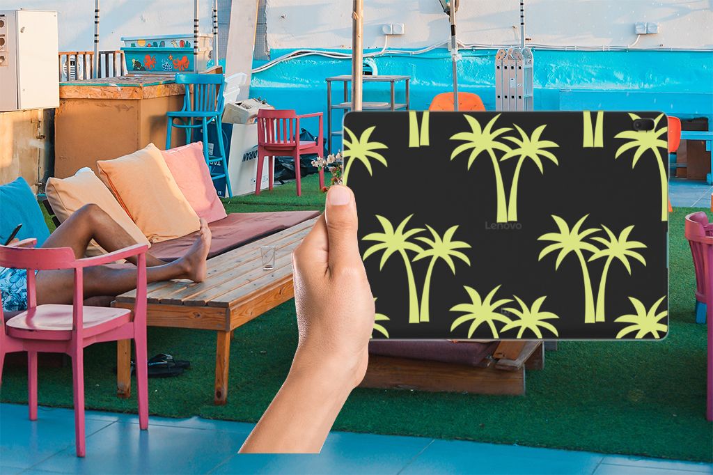 Lenovo Tab E10 Siliconen Hoesje Palmtrees