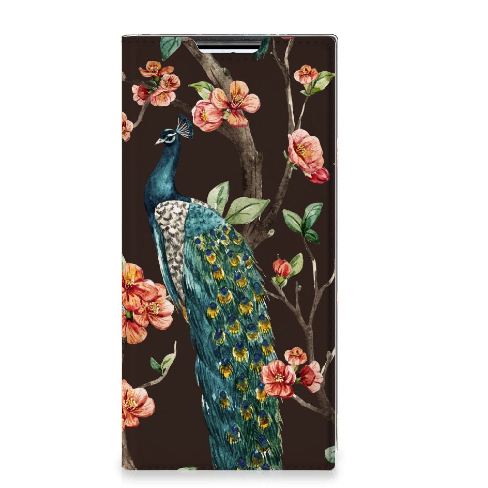 Samsung Galaxy S22 Ultra Hoesje maken Pauw met Bloemen - B2C Telecom