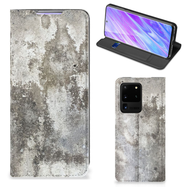 Samsung Galaxy S20 Ultra Standcase Beton Print - B2C Telecom