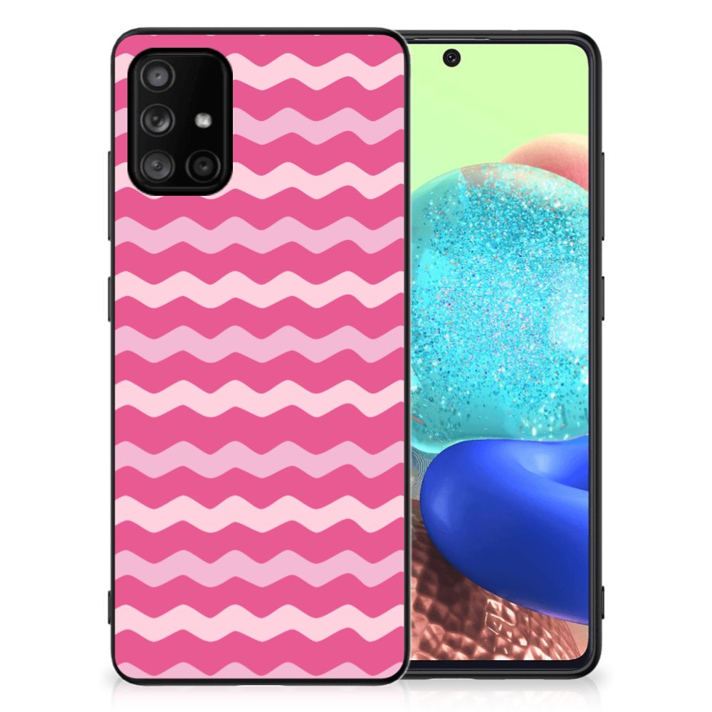 Samsung Galaxy A71 Back Case Waves Pink
