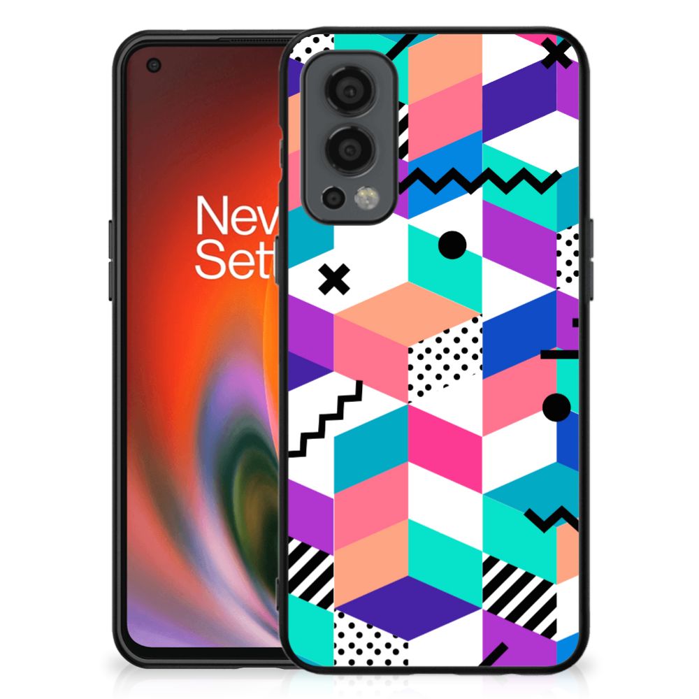 OnePlus Nord 2 Backcover Blokken Kleurrijk