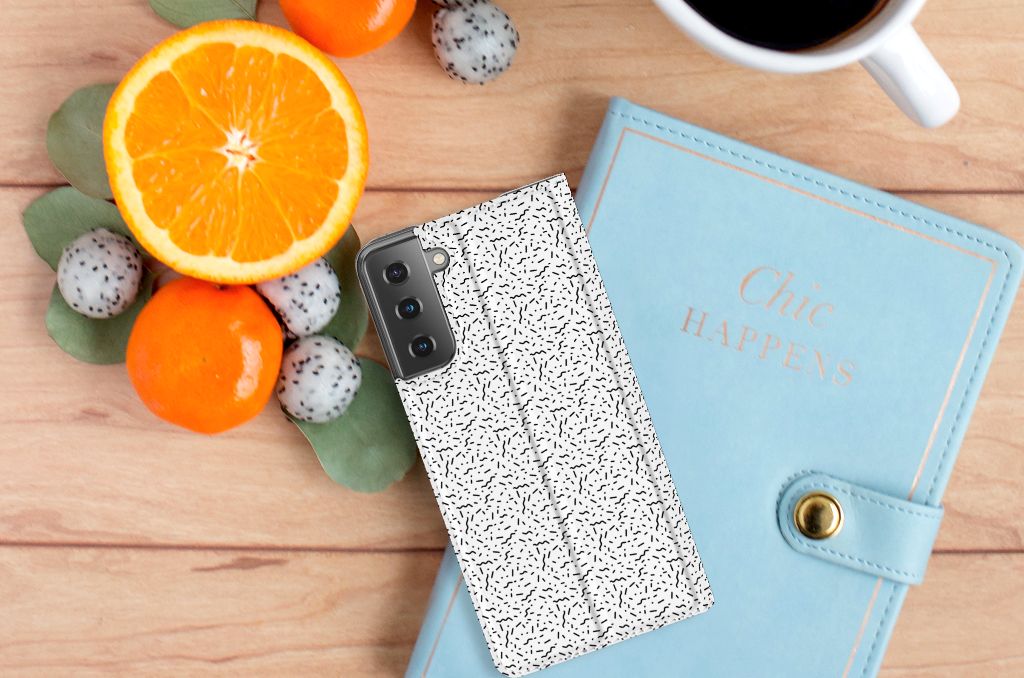 Samsung Galaxy S21 Plus Hoesje met Magneet Stripes Dots - B2C Telecom