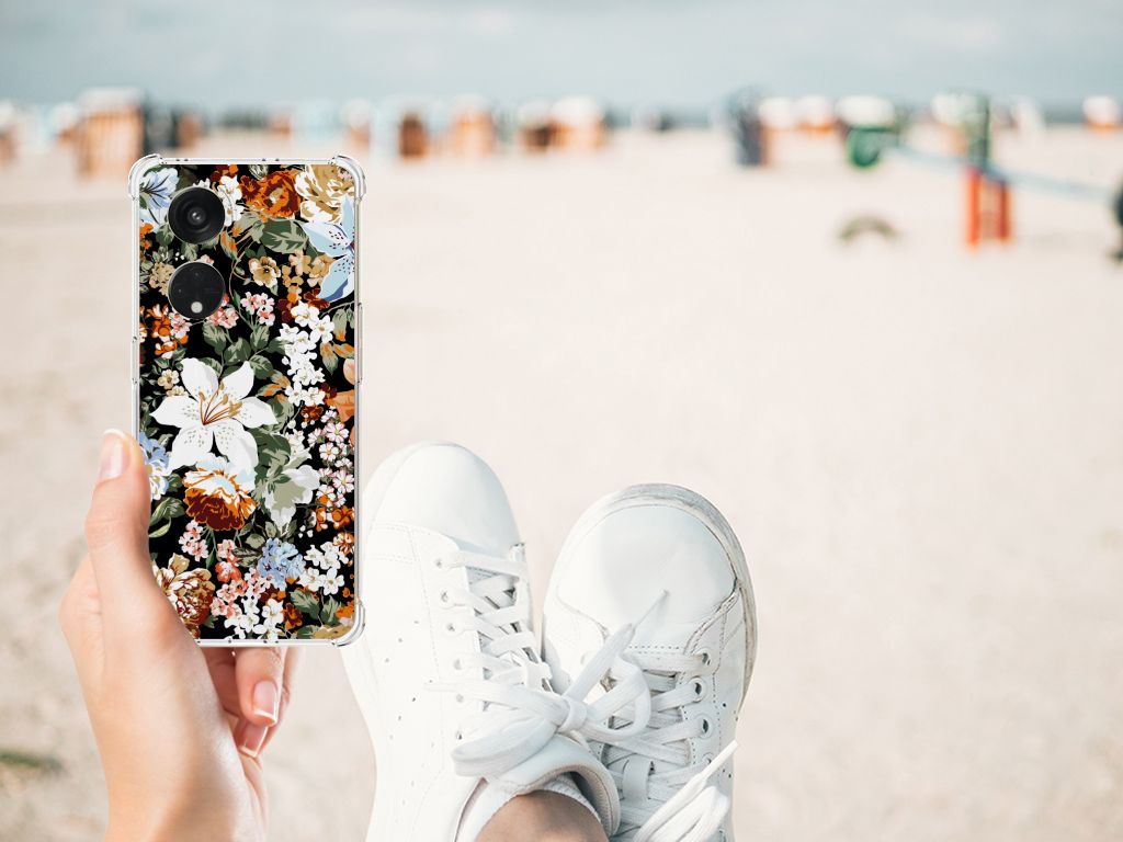 Case voor OPPO Reno8 T 5G Dark Flowers B2C Telecom