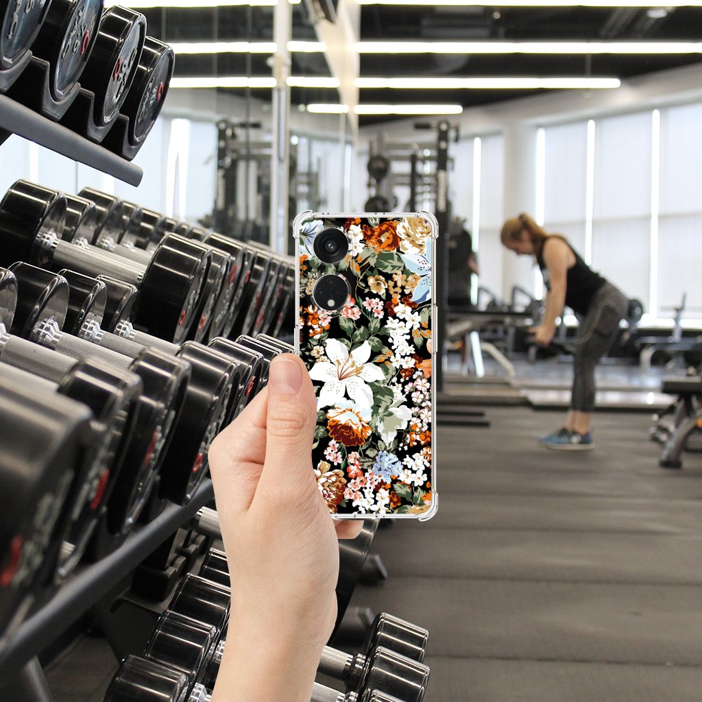 Case voor OPPO A98 Dark Flowers B2C Telecom