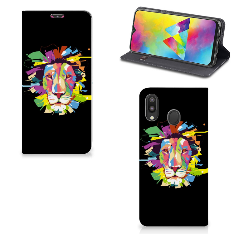 Samsung Galaxy M20 Magnet Case Lion Color