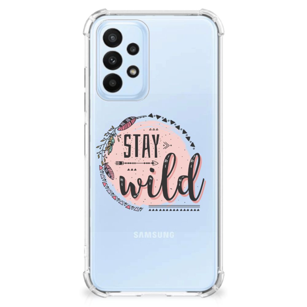 Samsung Galaxy A23 Stevig Bumper Hoesje Boho Stay Wild - B2C Telecom