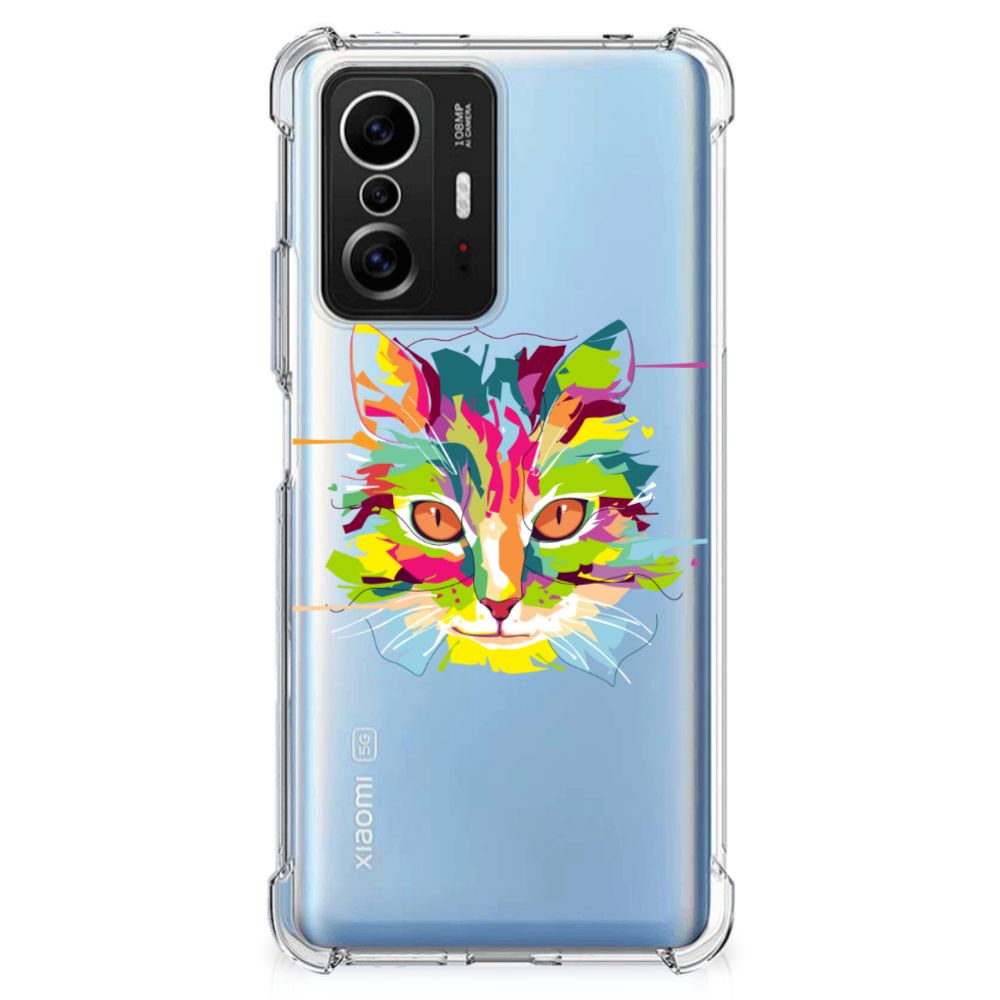 Xiaomi 11T | 11T Pro Stevig Bumper Hoesje Cat Color