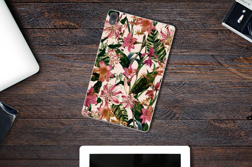 Lenovo Tab P11 | P11 Plus Siliconen Hoesje Flowers - B2C Telecom