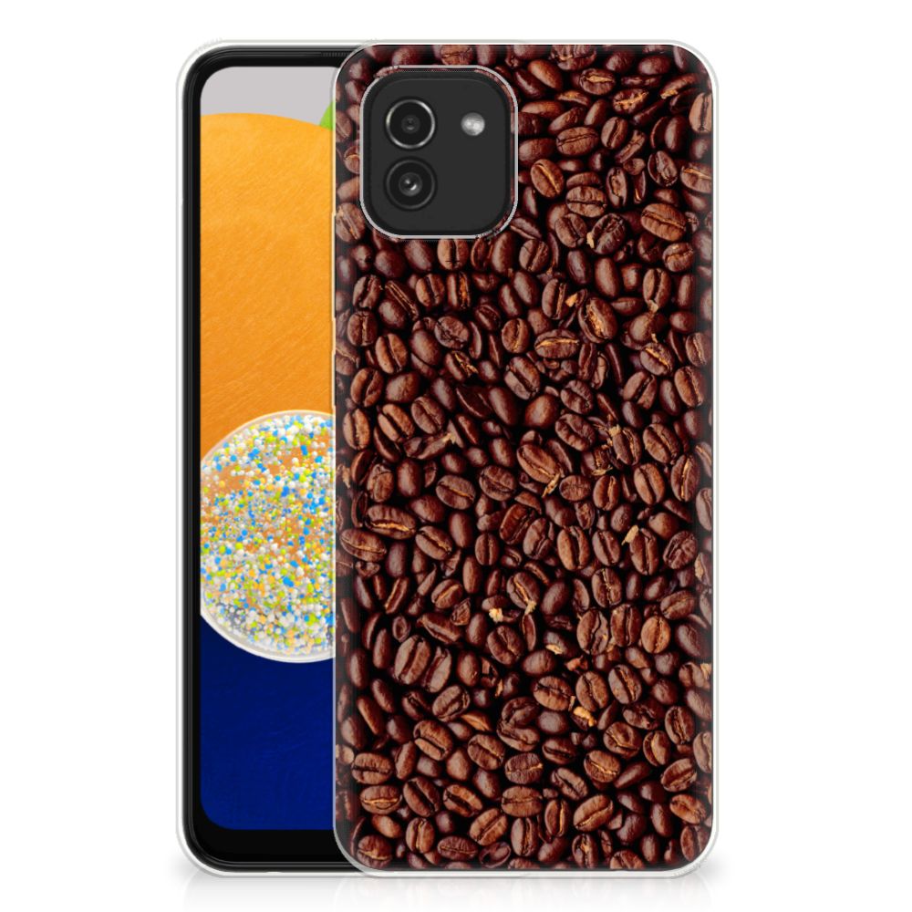 Samsung Galaxy A03 Siliconen Case Koffiebonen