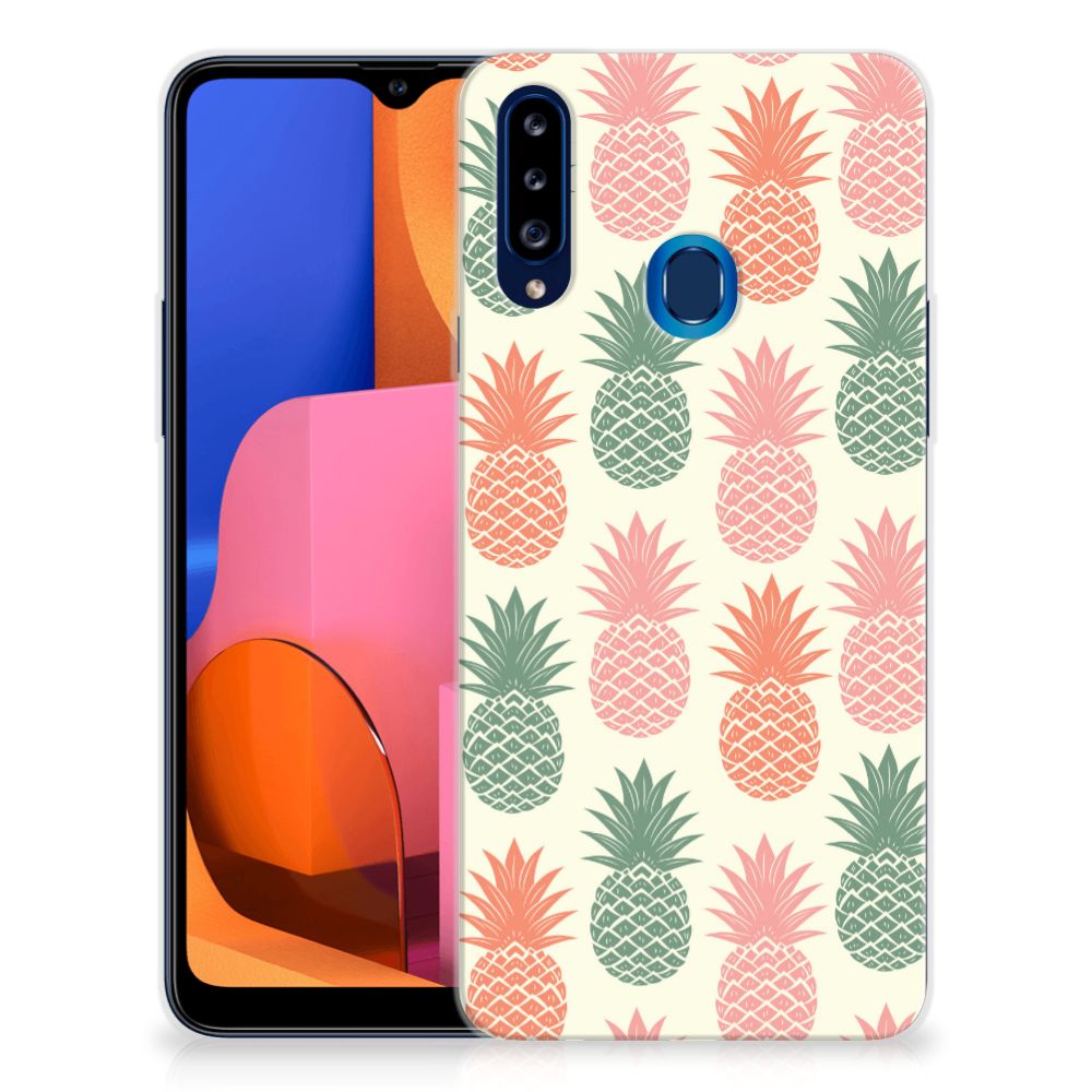 Samsung Galaxy A20s Siliconen Case Ananas