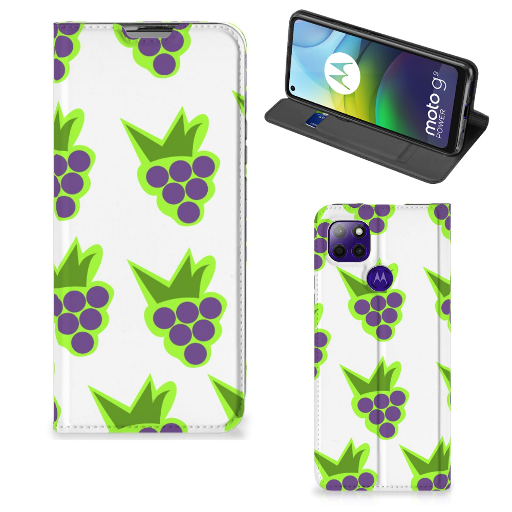 Motorola Moto G9 Power Flip Style Cover Druiven - B2C Telecom
