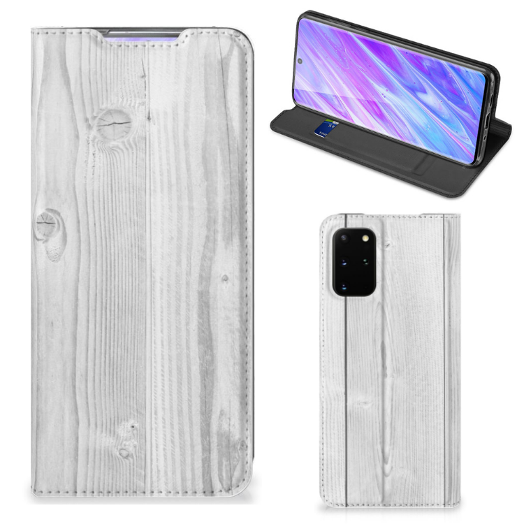 Samsung Galaxy S20 Plus Book Wallet Case White Wood - B2C Telecom