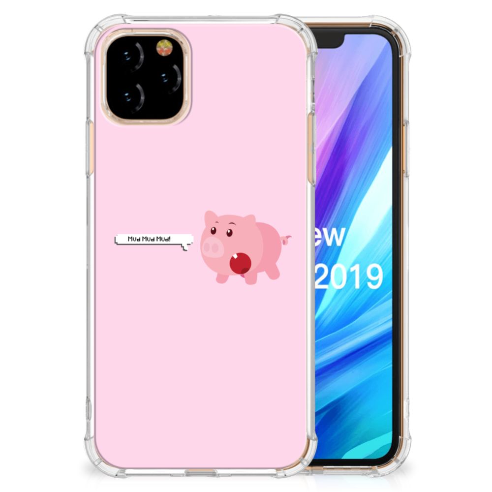 Apple iPhone 11 Pro Stevig Bumper Hoesje Pig Mud