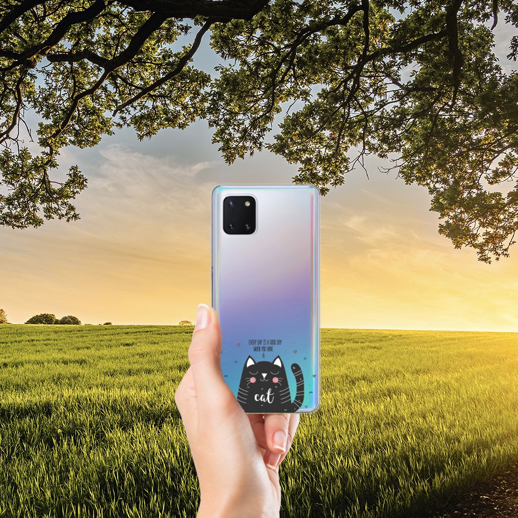Samsung Galaxy Note 10 Lite Telefoonhoesje met Naam Cat Good Day B2C Telecom
