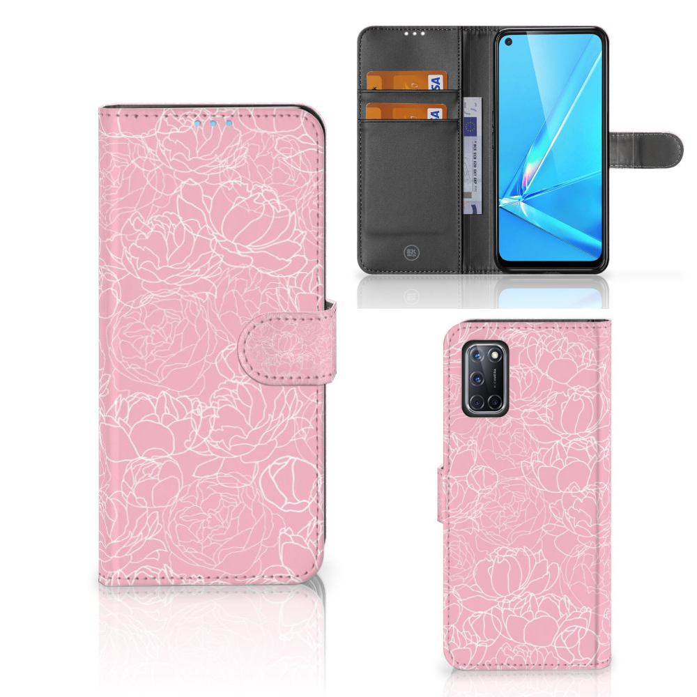 OPPO A72 | OPPO A52 Hoesje White Flowers