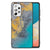 Samsung Galaxy A73 Marmeren Print Telefoonhoesje Marble Blue Gold B2C Telecom