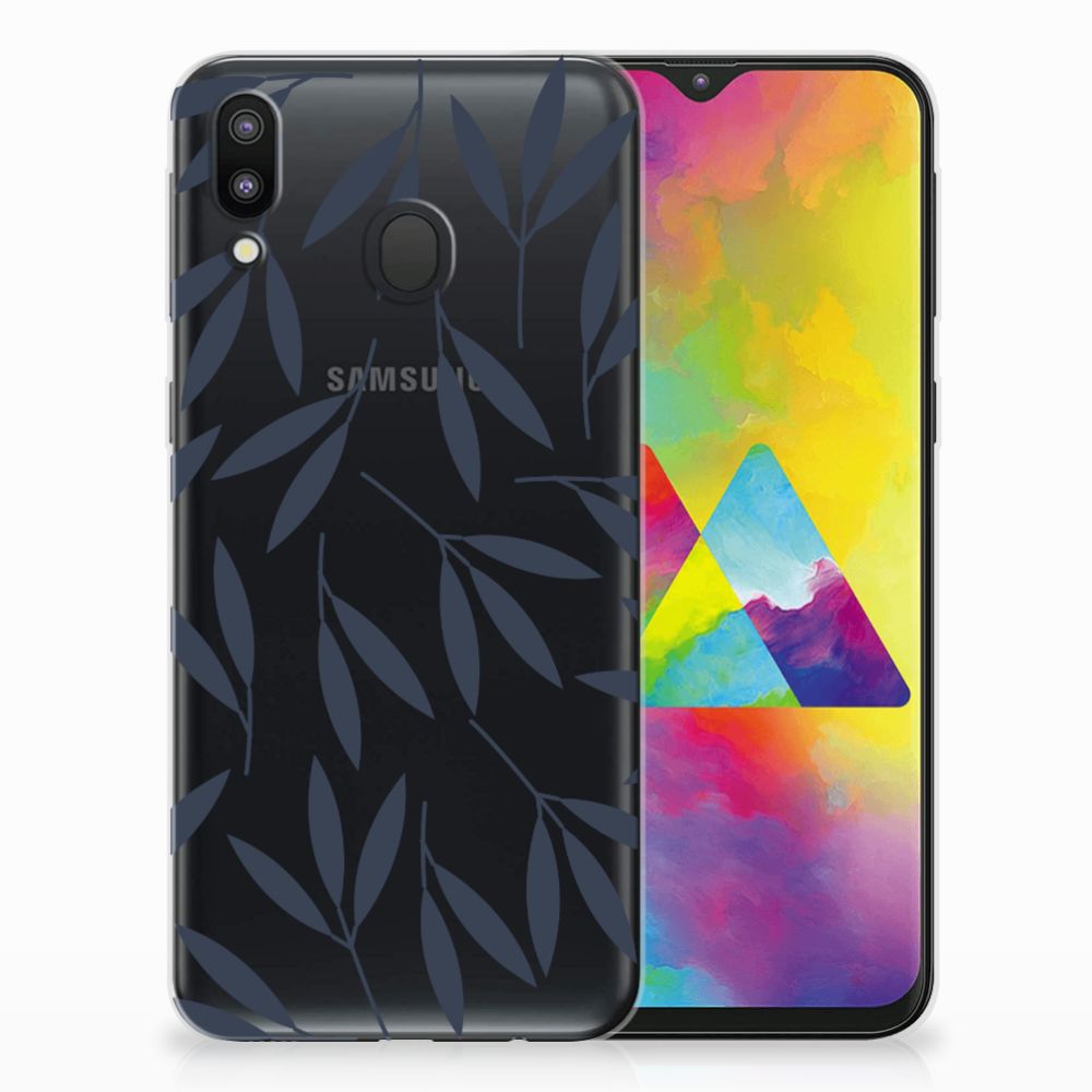 Samsung Galaxy M20 (Power) TPU Case Leaves Blue