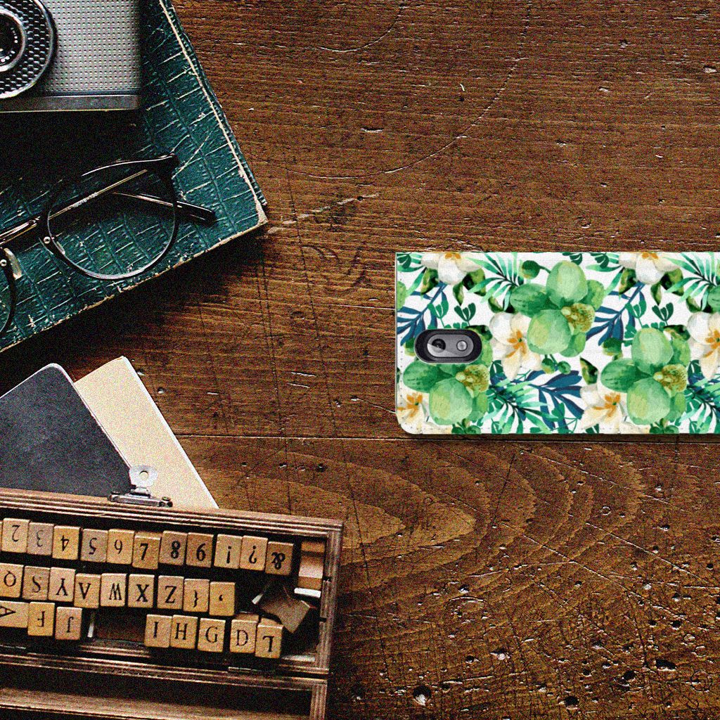 Nokia 3.1 (2018) Smart Cover Orchidee Groen