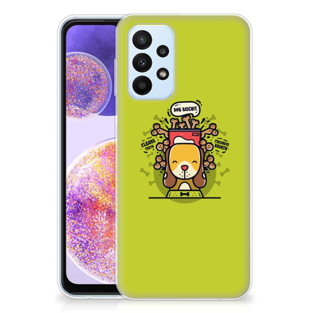 Samsung Galaxy A23 Telefoonhoesje met Naam Doggy Biscuit B2C Telecom