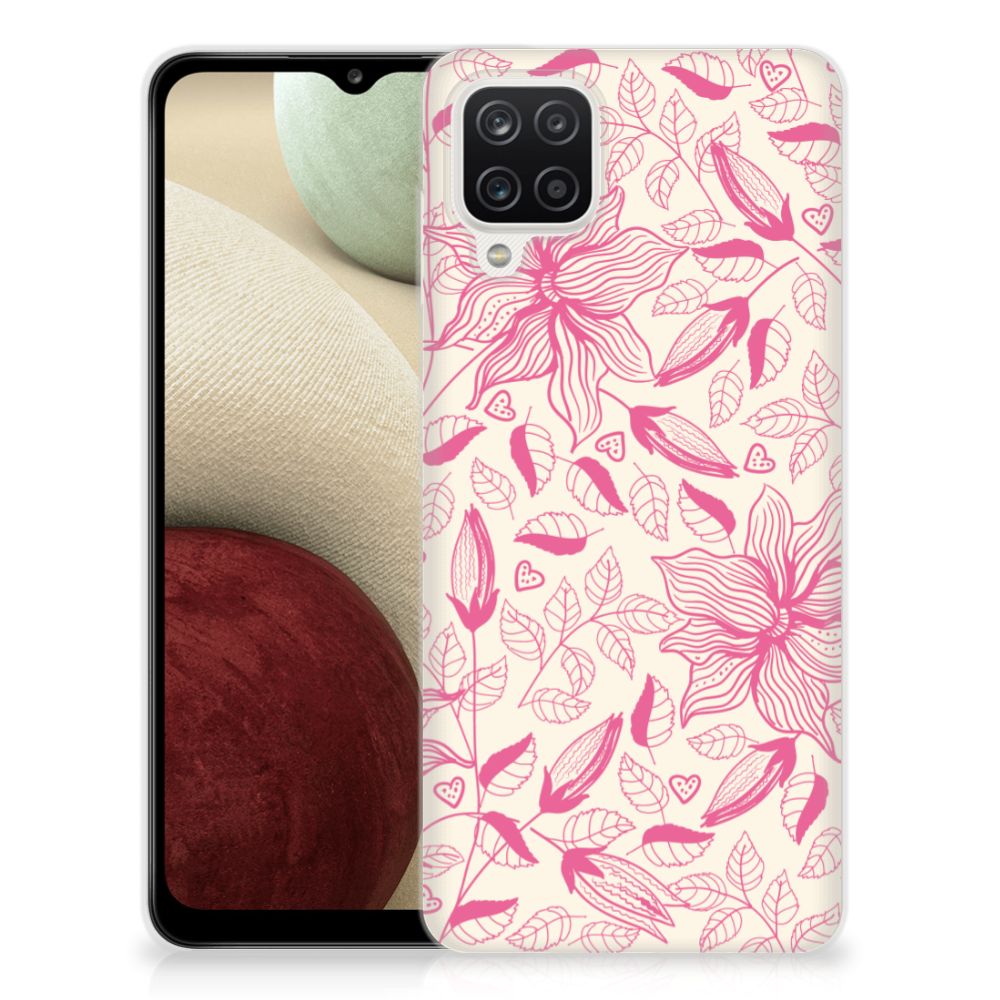 Samsung Galaxy A12 TPU Case Pink Flowers B2C Telecom