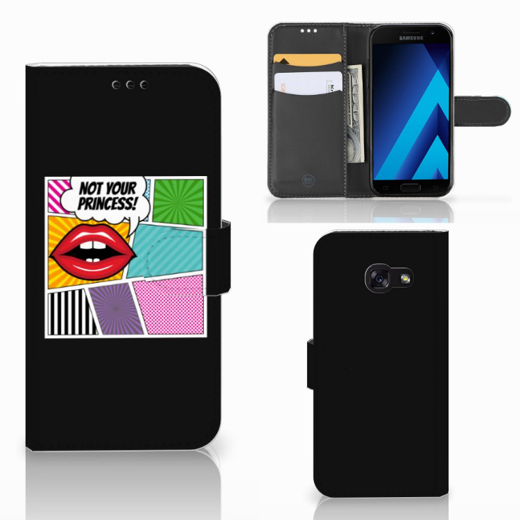 Samsung Galaxy A5 2017 Wallet Case met Pasjes Popart Princess