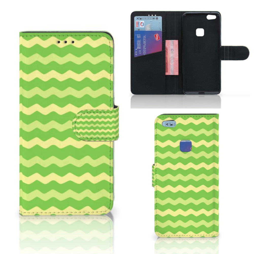Huawei P10 Lite Telefoon Hoesje Waves Green
