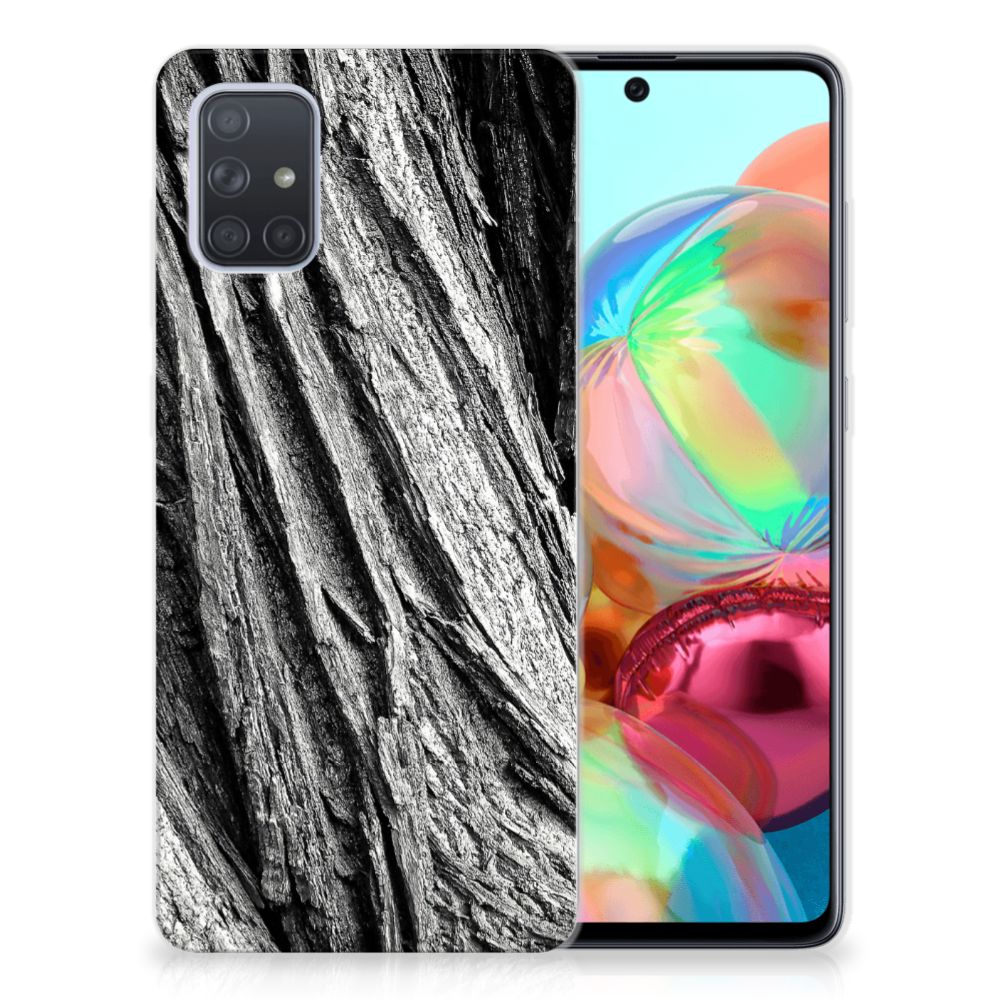 Bumper Hoesje Samsung Galaxy A71 Boomschors Grijs