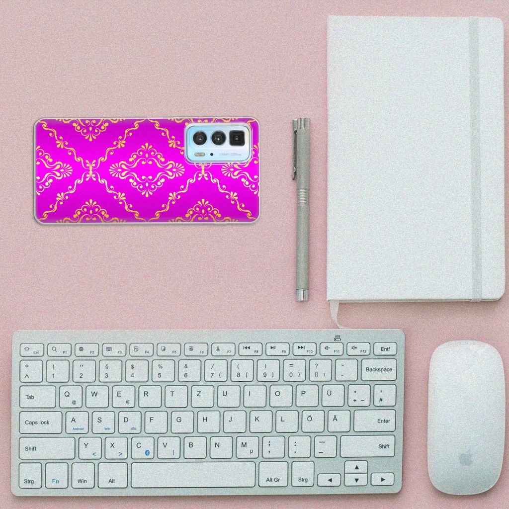Siliconen Hoesje Motorola Edge 20 Pro Barok Roze B2C Telecom