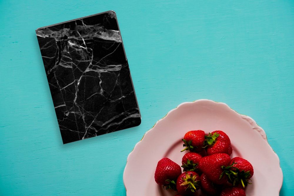 Lenovo Tablet M10 Leuk Tablet hoesje Marmer Zwart - Origineel Cadeau Vader