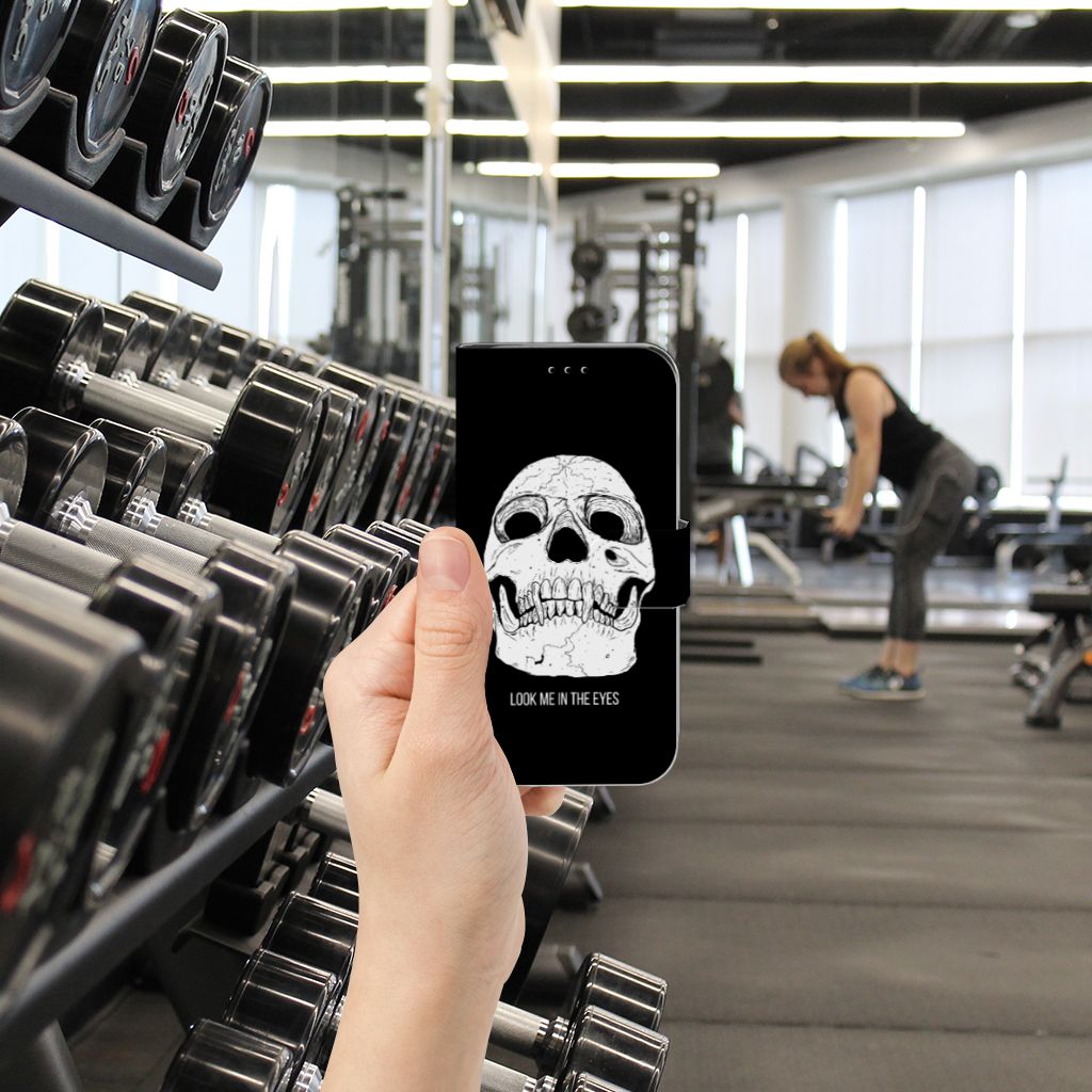 Telefoonhoesje met Naam Apple iPhone X | Xs Skull Eyes
