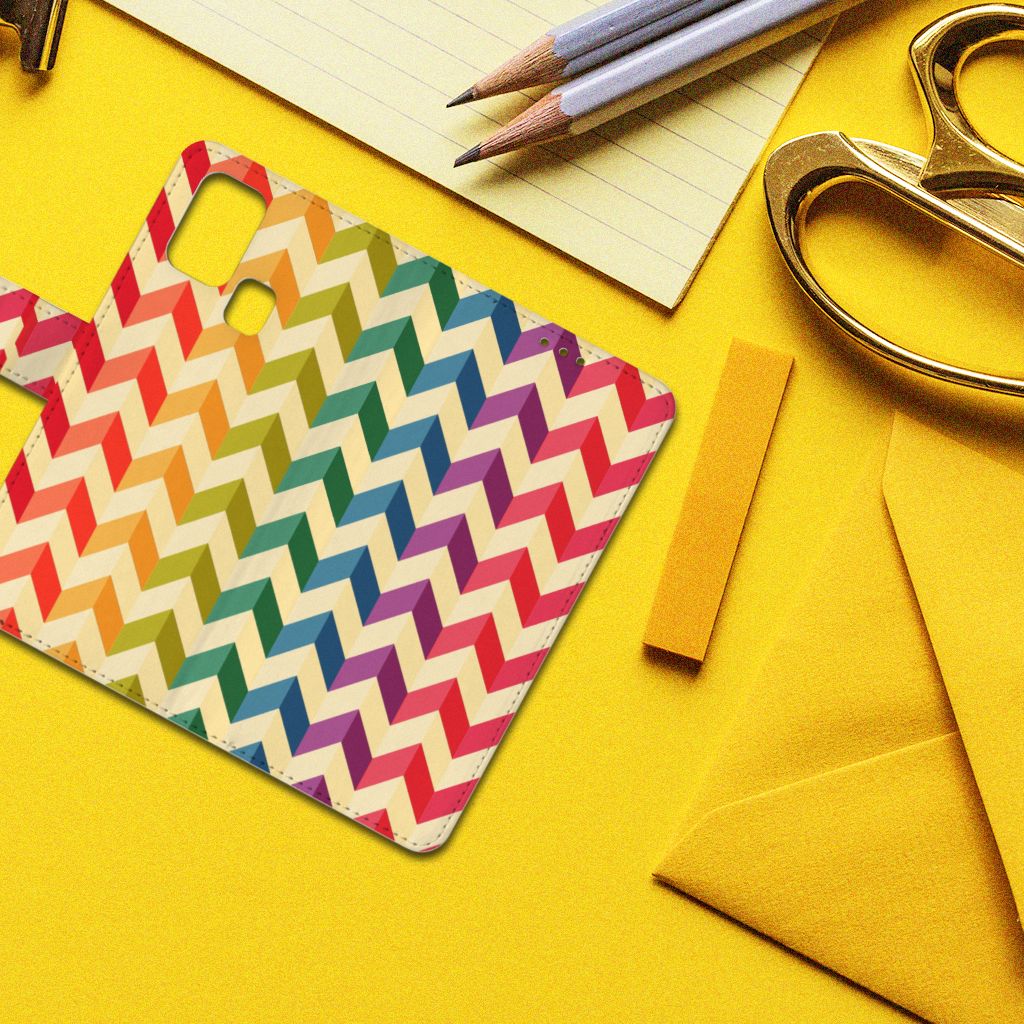 Samsung Galaxy M31 Telefoon Hoesje Zigzag Multi Color