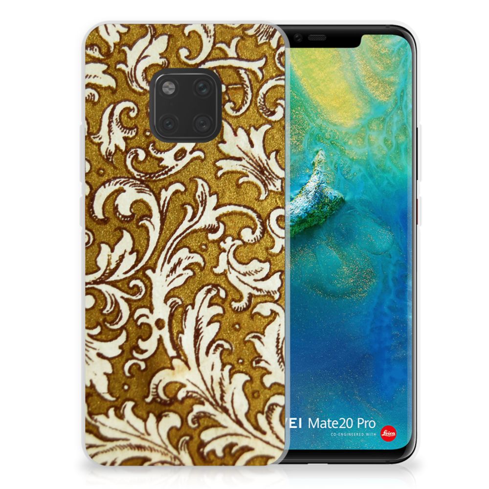 Siliconen Hoesje Huawei Mate 20 Pro Barok Goud